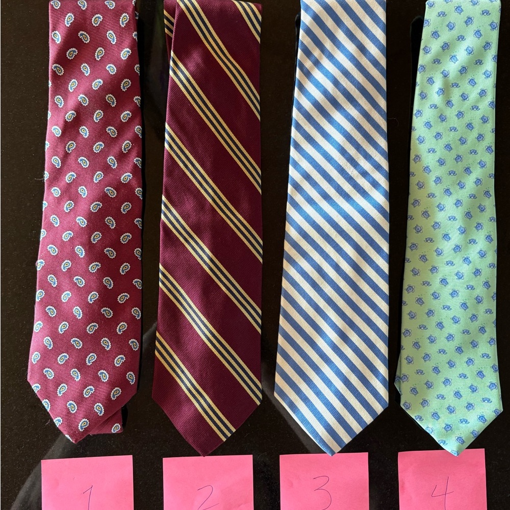 Classic Brooks Brothers ties. You pick two. Price includes both.